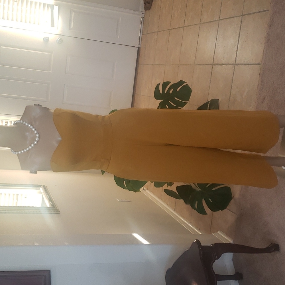 HAVE m mustard wide leg